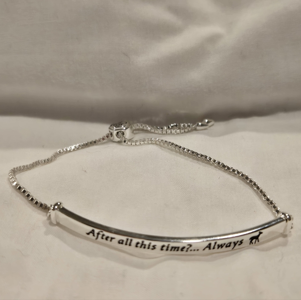 Sterling Silver Harry Potter After All This Time Adjustable Bracelet